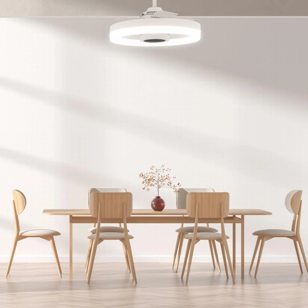 Ceiling Mount Electric Fan Built With Heating Module Dimmable Lamp and Tool-Free Plug-In Mounting Structure