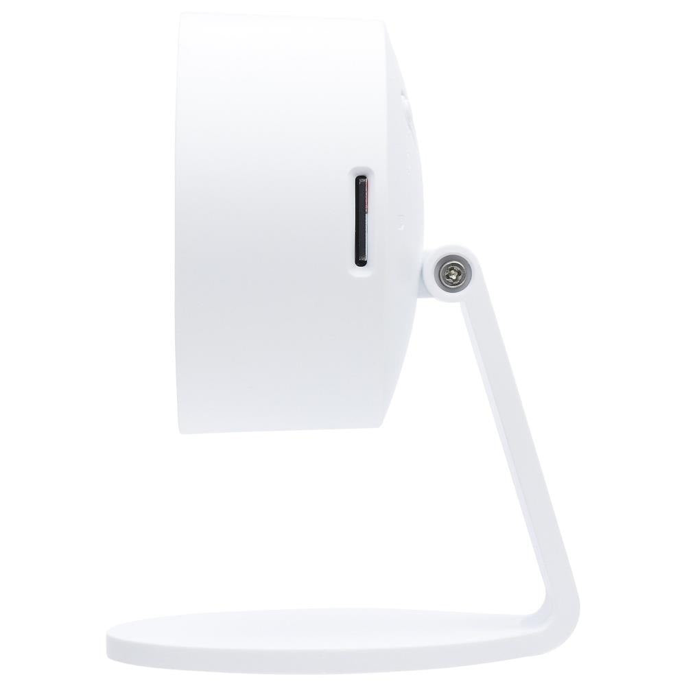 Wall-and-Ceiling Mountable Indoor Camera With Voice Assistant Compatibility and Subscription-Free Local Video Storage