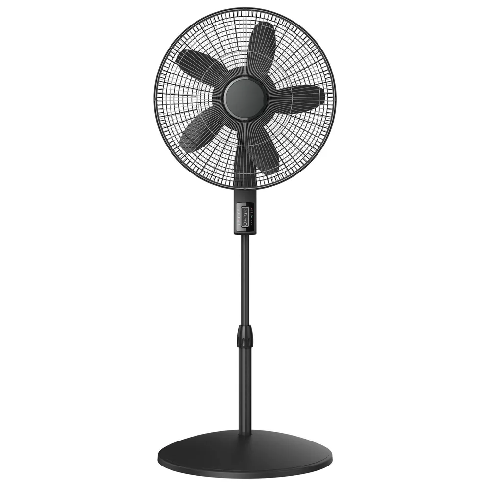 Height Adjustable Pedestal Electric Fan Equipped With Remote Timer and Temperature Linked Auto Switch