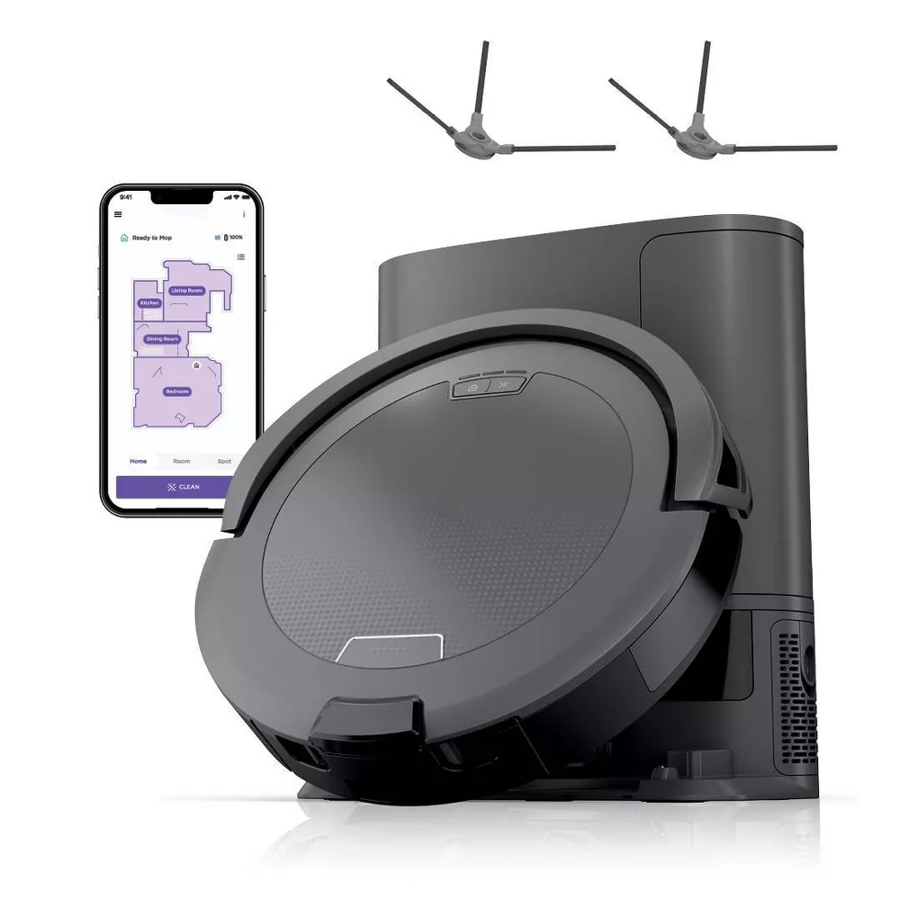 LiDAR Mapped Robot Vacuum Equipped With Bagless Self-Empty Dock and Anti-Wrap Self-Cleaning Brushroll