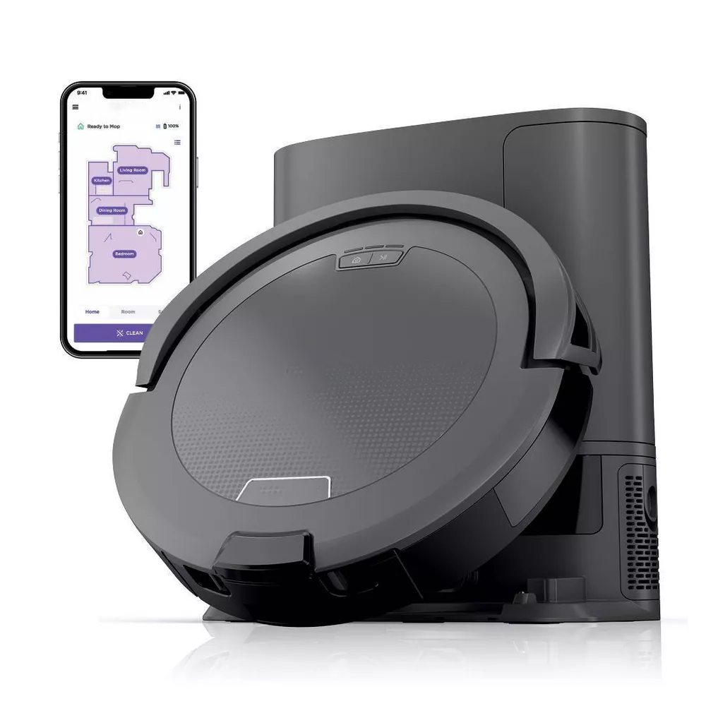 LiDAR Mapped Robot Vacuum Equipped With Bagless Self-Empty Dock and Anti-Wrap Self-Cleaning Brushroll
